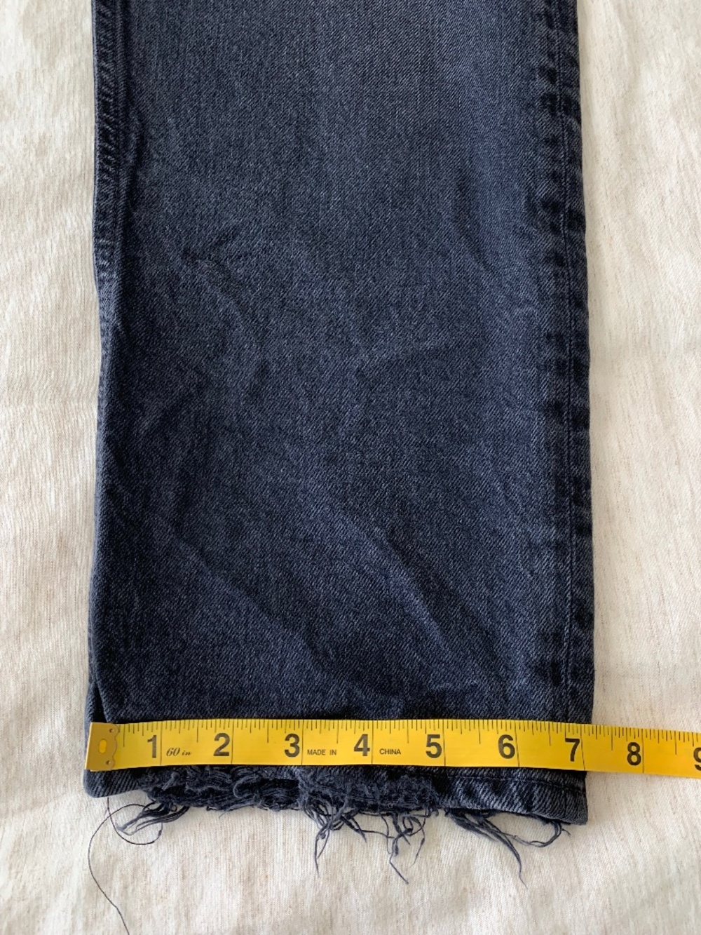 AGOLDE Jeans 90s Cropped Straight Leg Dark Gray Women's size 27 with 26" inseam - Picture 8 of 15